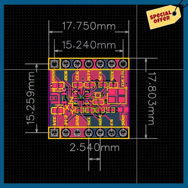 -A89Z ICM-45686 + وحدة QMC6309 لتتبع سمول سلايم تعمل مع معظم تصميمات Slimevr التي تستخدم BMI/LSM Imus