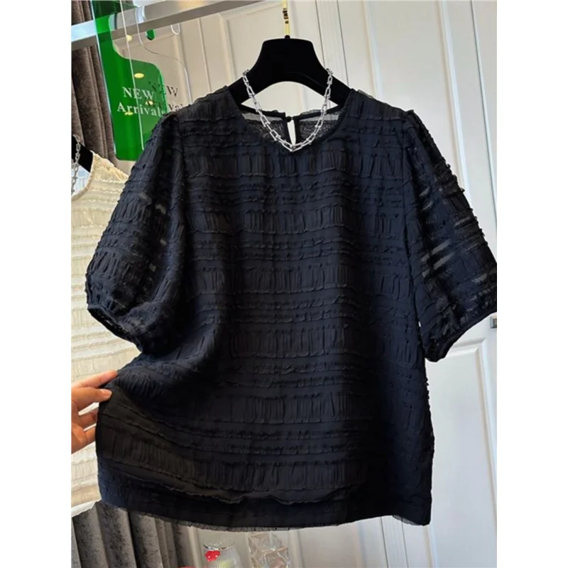 

Корейская летняя свободная футболка Cleanfit для женщин, скрывающая недостатки фигуры, повседневная, модная