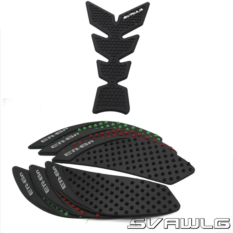 For ER-6N ER6N ER 6N 2006-2015, 3M Motorcycle Tank Pad Anti-Slip Side Gas Knee Grip Traction Pads Protective Sticker