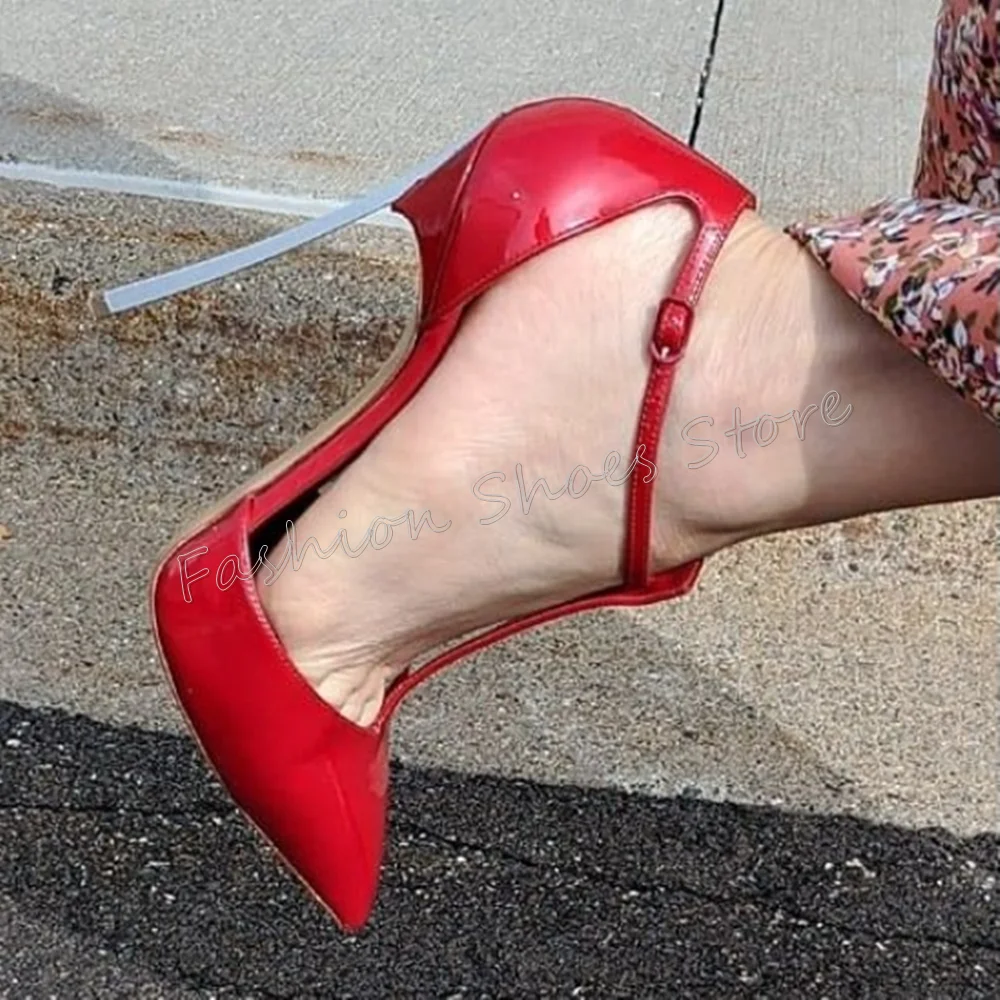 

Red Pointed Toe Ankle Strap Pumps Comfortable Stilettos High Heels High Heel Shoes for Women Heels 2024 New Zapatos Para Mujere