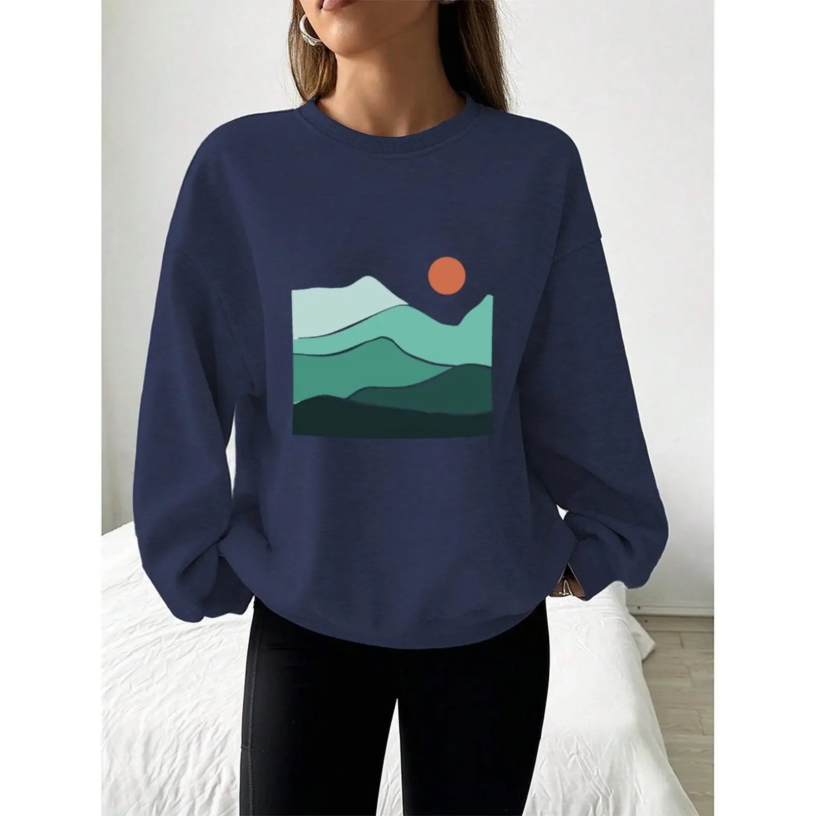 Women's Sweatshirts O-Neck Loose Casual Sports Pullovers Comfortable Velvet Long Sleeve Sweater Winter Woman Clothes 2025