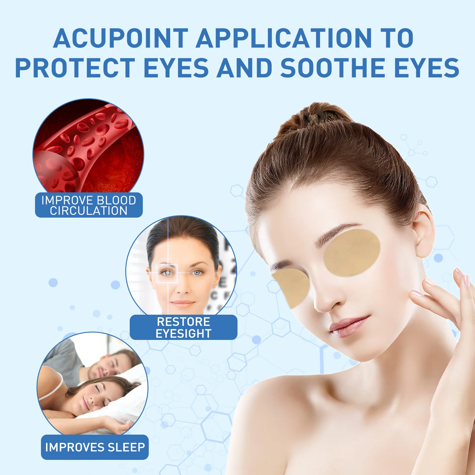 20-60PCS Eye Patch Relief Fatigue Eye Excessive Use Dry Eye Treatment Eye Discomfort Patch Sleep Eye Care Patch