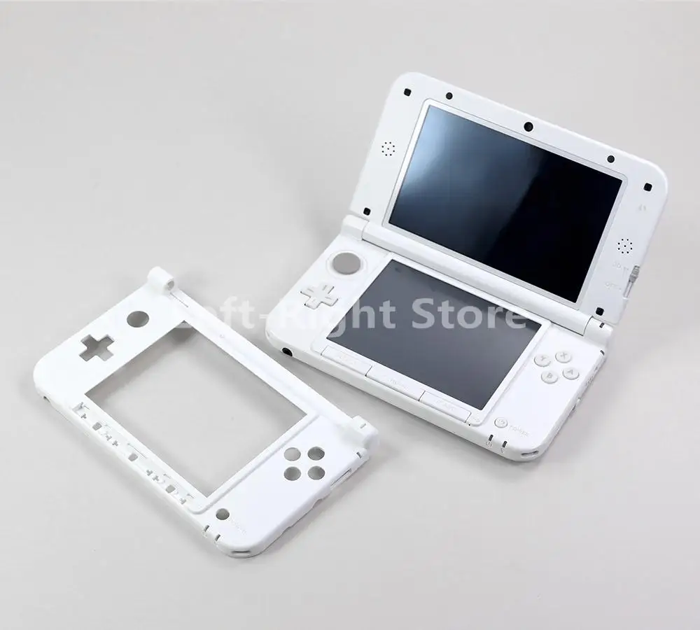 Carcasa blanca y negra, reemplazo de buena calidad para marco medio 3DS XL LL 3DSXL 3dsll, 1 unidad