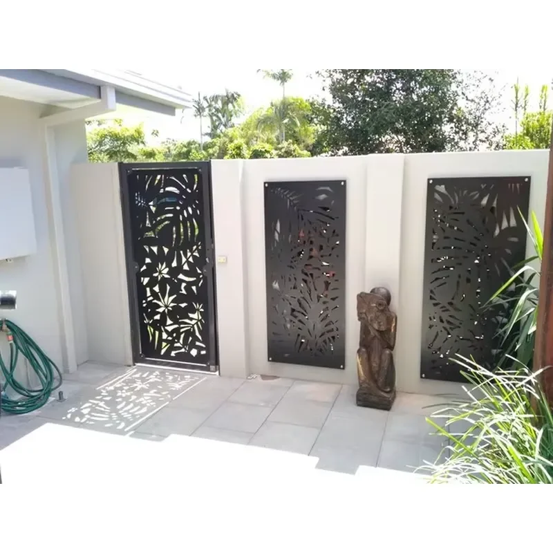 YISHANG Engraved Aluminum Wall Partition Panels Decorative Metal Privacy Screen Fence for Outdoor Garden Indoor Office