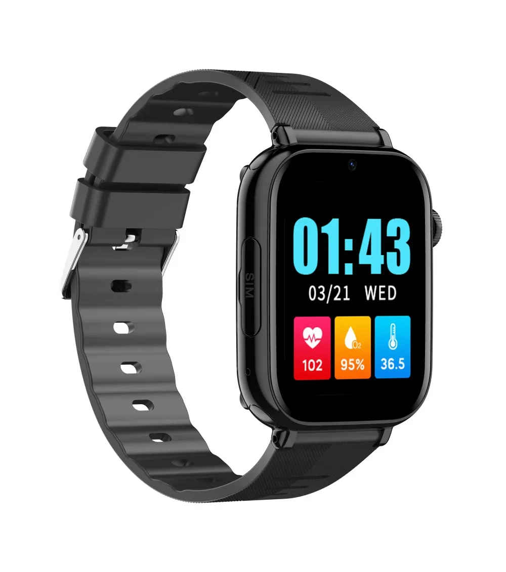 4G Elderly Smartwatch GPS+LBS+WIFI Fall Detection Alert Video Calling Geo-Fence SOS Heart Rate Blood Pressure IP67 Sleep Tracker