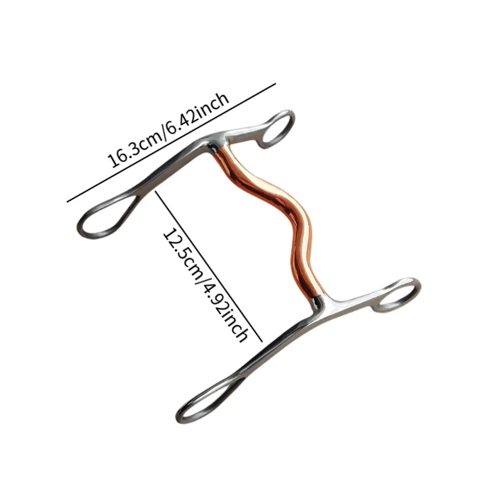 لقمة فم الفروسية على شكل حصان مع لقمة حصان دوارة نحاسية #6