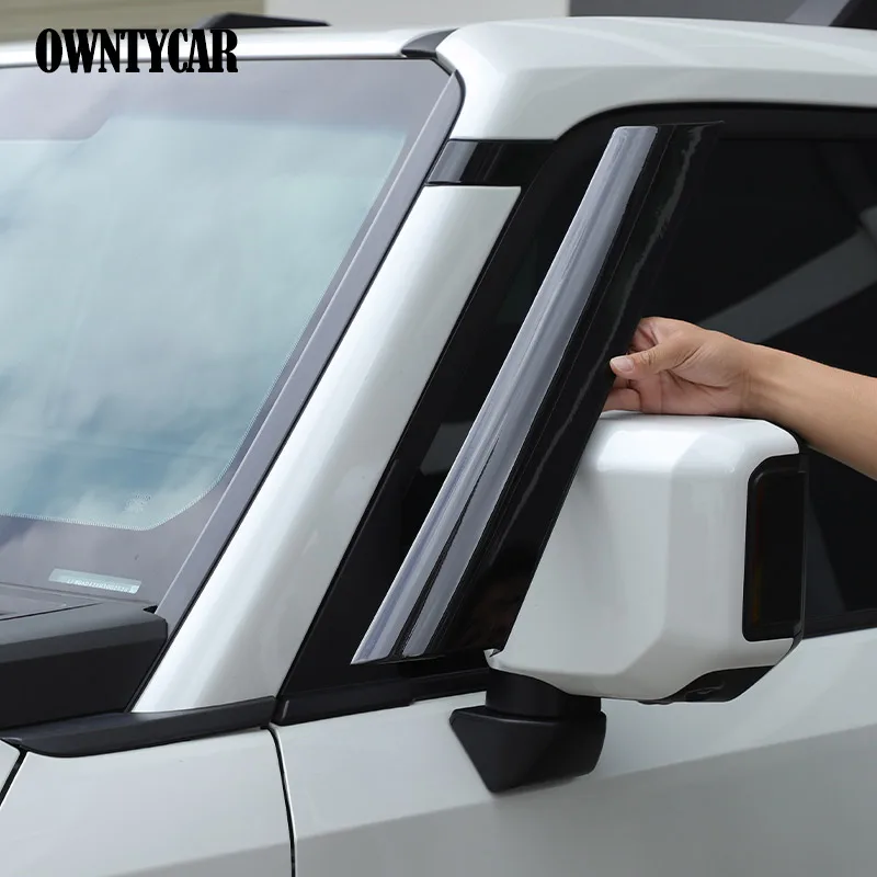 

For Toyota Land Cruiser 250 Prado LC250 2024+ ABS Glossy Black Car Exterior Front Windshield Glass A-Pillar Trim Car Accessories