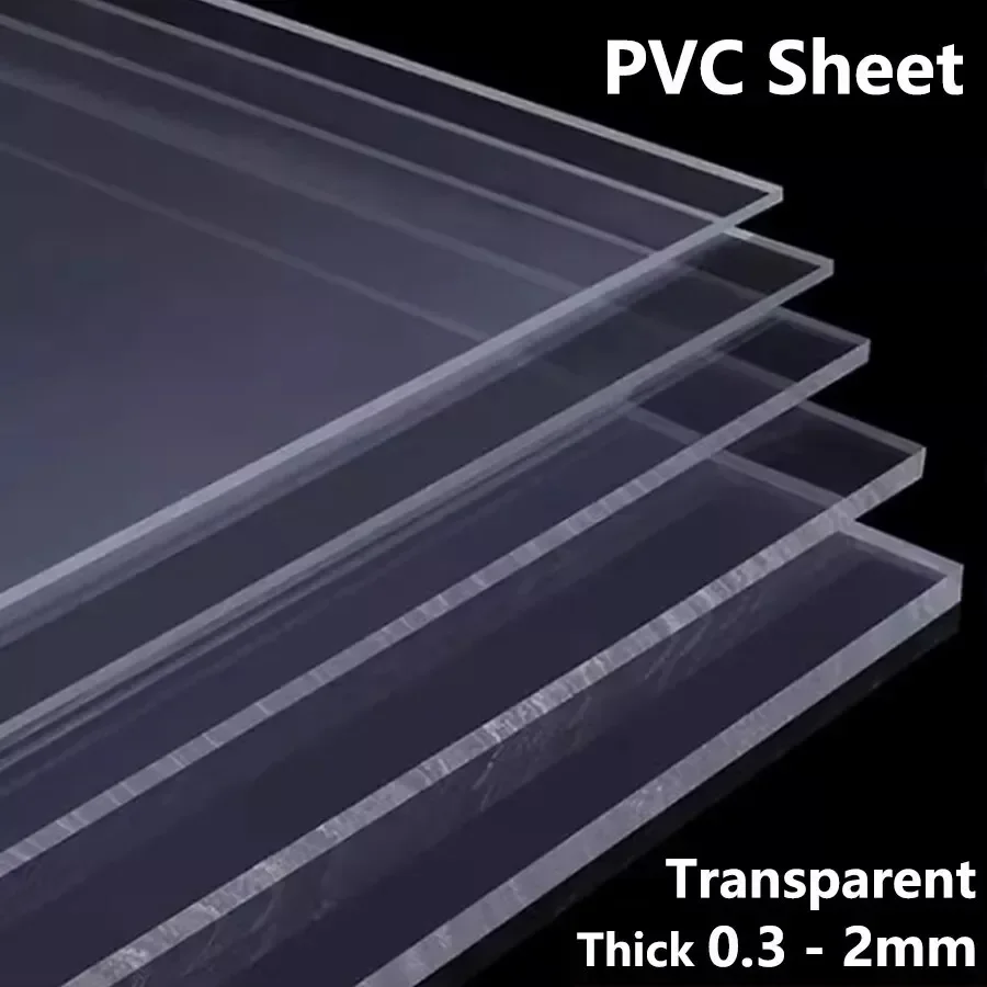 Transparent PVC Sheet Plate Thick 0.3/0.4/0.5/0.6/0.8/1/1.2/2mm Plastic Panel Hard Insulation Board