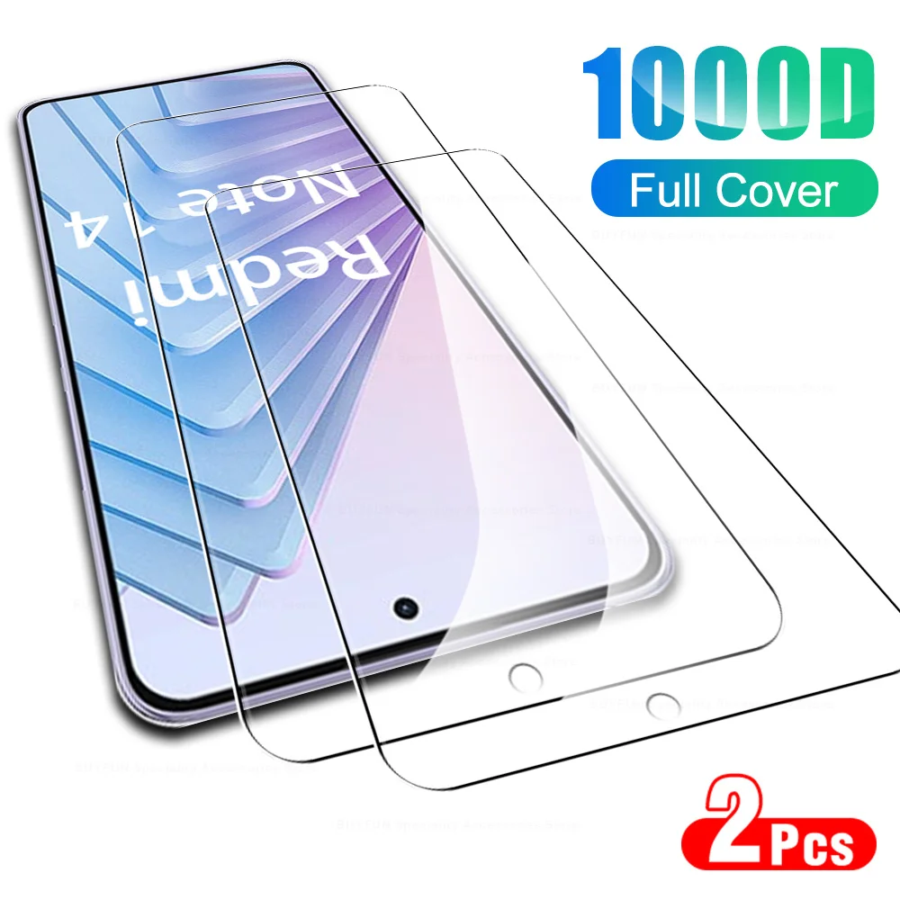 For Redmi Note 14 2Pcs Screen Protector Tempered Glass For Xiaomi Redmi Note 14 Not 14 Note14 Armor Safety Protection Film Cover