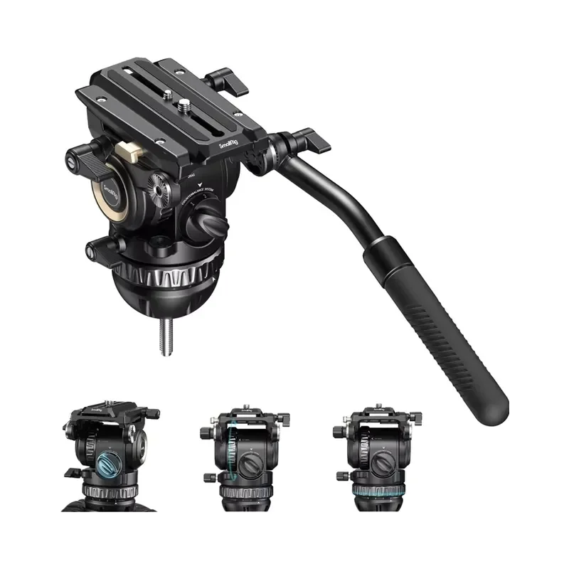 【CHIMU HOME】PH8 Video Fluid Tripod Head,6-Step Counterbalance & 4-Step Pan Tilt Hydraulic Damping Structure