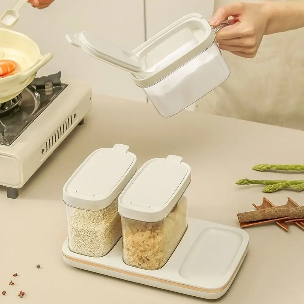

Durable Plastic Spice Jars Moisture-proof with Lid Seasoning Box Set Sealed Spice Storage Bottle Barbecue