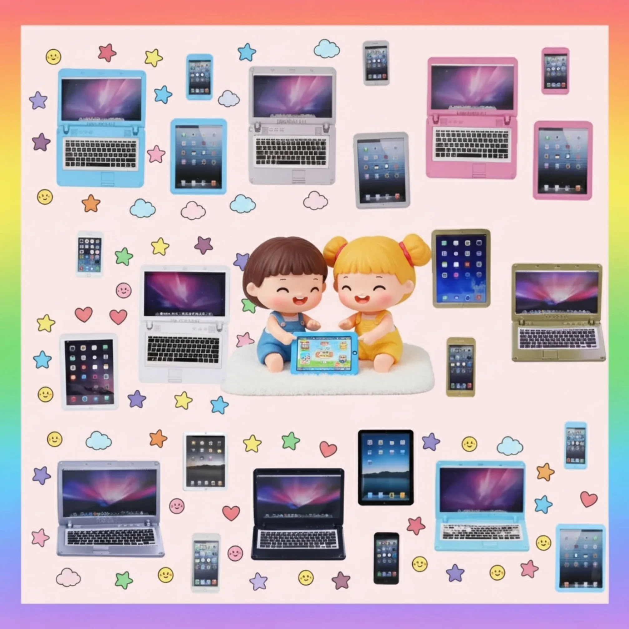 Suitable For Various Doll Accessories, Simulation Mini Notebook, Tablet, Phone Model Set, Children's Gift