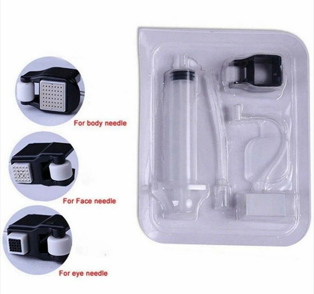 

RF Vanadium Titanium Crystal Injection Syringe No Needle Tubing Disposable Photon For Face Restoration Skin Care Water Mesogun