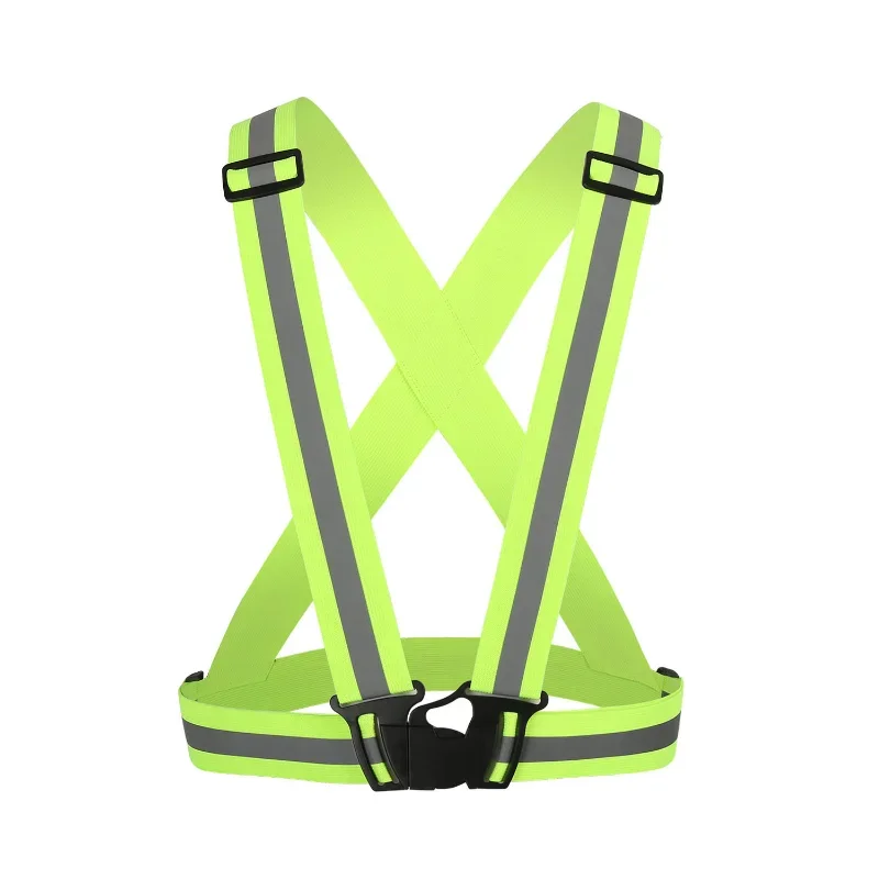 Highlight Reflective Straps Night Work Security Running Cycling Safety Reflective Vest High Visibility Reflective Safety Jacket