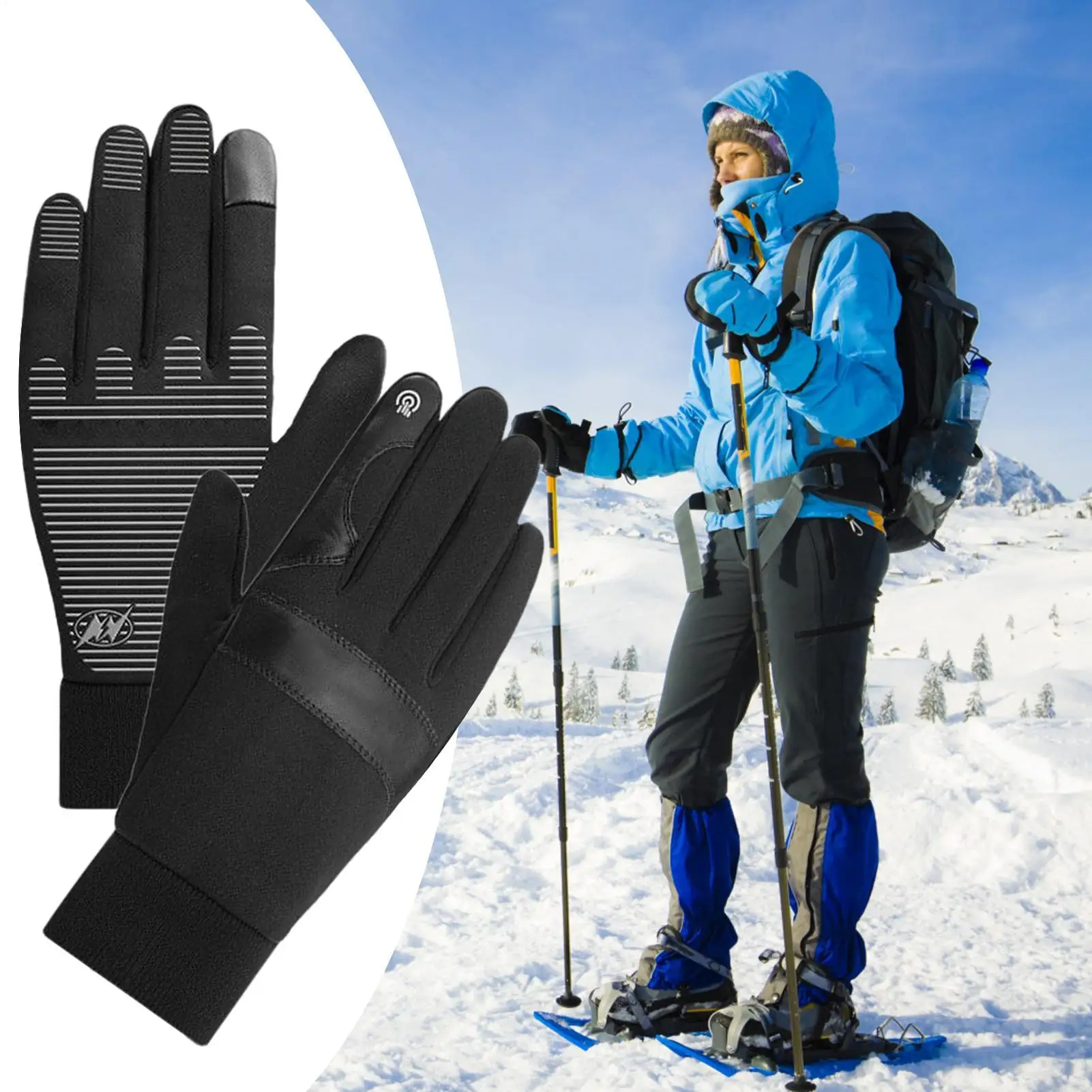 

Anti Slip Gloves USB Winter Foot Warmer Socks for Outdoor Sports Hand Warmers Touchscreen For Riding Skiing Camping