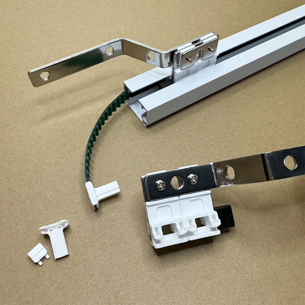 2 PCS Master Carrier with Soft Cap for Noise Reduction Appplicable to Motorized Somfy Curtain Track Matched with 10.5mm Belt