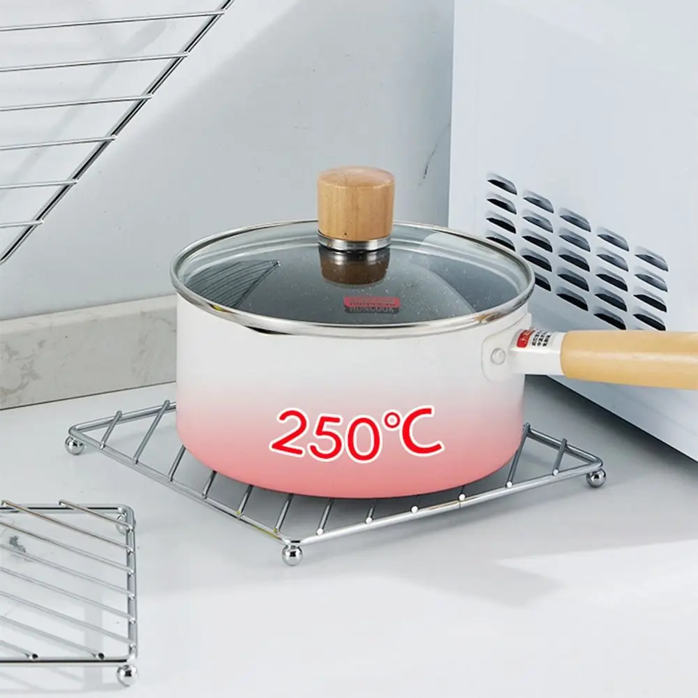 

2 шт., квадратный держатель для коврика для кастрюли, изолированная стойка для кастрюль с защитой от ожогов, утолщенная нержавеющая подставка для кухонных инструментов, подставка для столовых приборов, обеденный стол