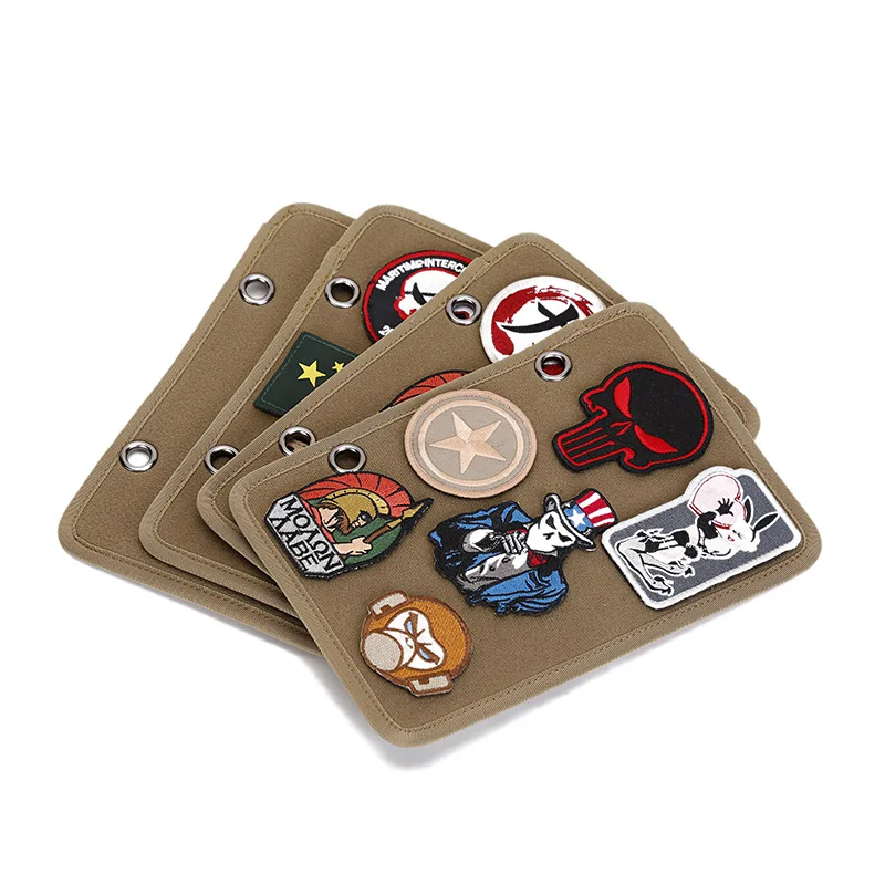 Tactical Storage Board - Arm Badge Adhesive Board Hanging Board with Stickers and Fabric Display Cloth 2 Pieces