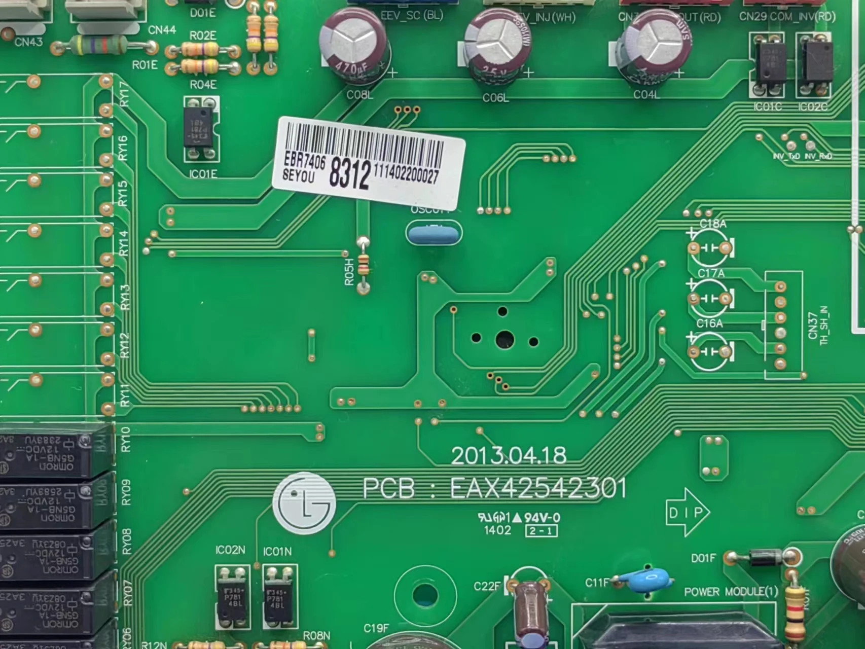 

Central Air Conditioning Motherboard EAX42542301 EBR7406 8311/8313/8312