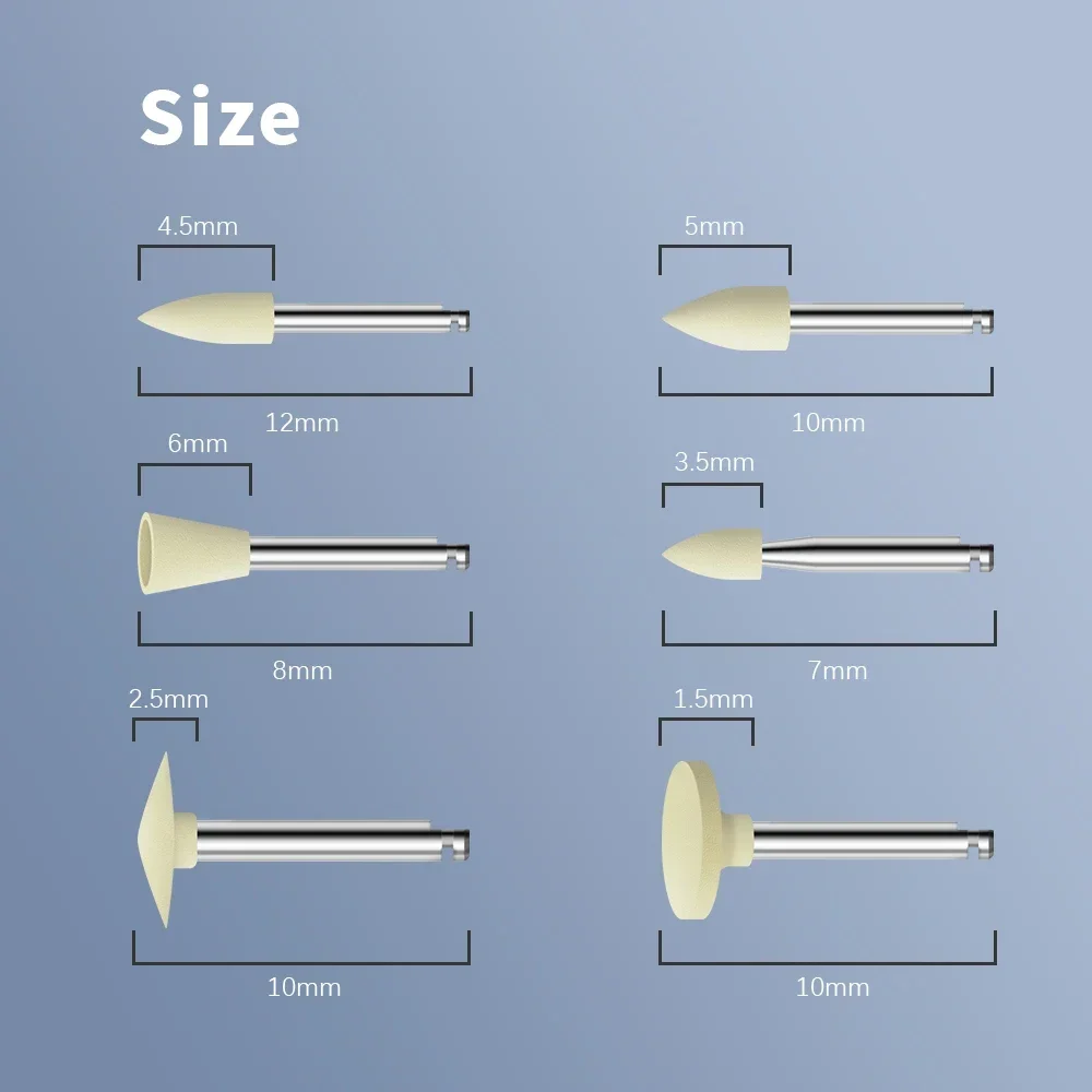 JINGT GDR Ultra-Fine Silicone Grinding Heads High Gloss Polishing Burs Dental Lab Teeth Polishing Tools Dentistry Materials