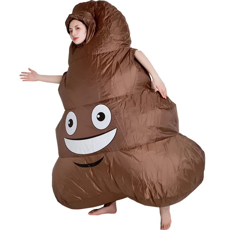 Adult Funny Inflatable Costume for Cosplay Party Spoof Poop Blow Up Fancy Dress Suit Halloween Christmas Carnival Costumes