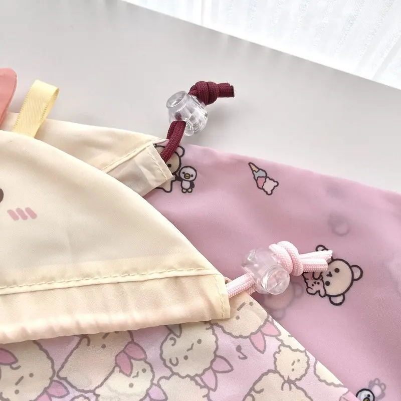 

San-X Rilakkuma Sumikko Gurashi Foldable Reusable Eco Friendly Cartoon Animal Drawstring Shoulder Shopping Bag For Daily Women