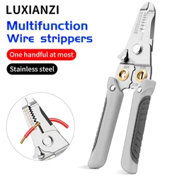 LUXIANZI Multitool Plier Wire Stripper For Household Network Cable Wire Cutter Crimping Tools Electrician Stripping Clamp