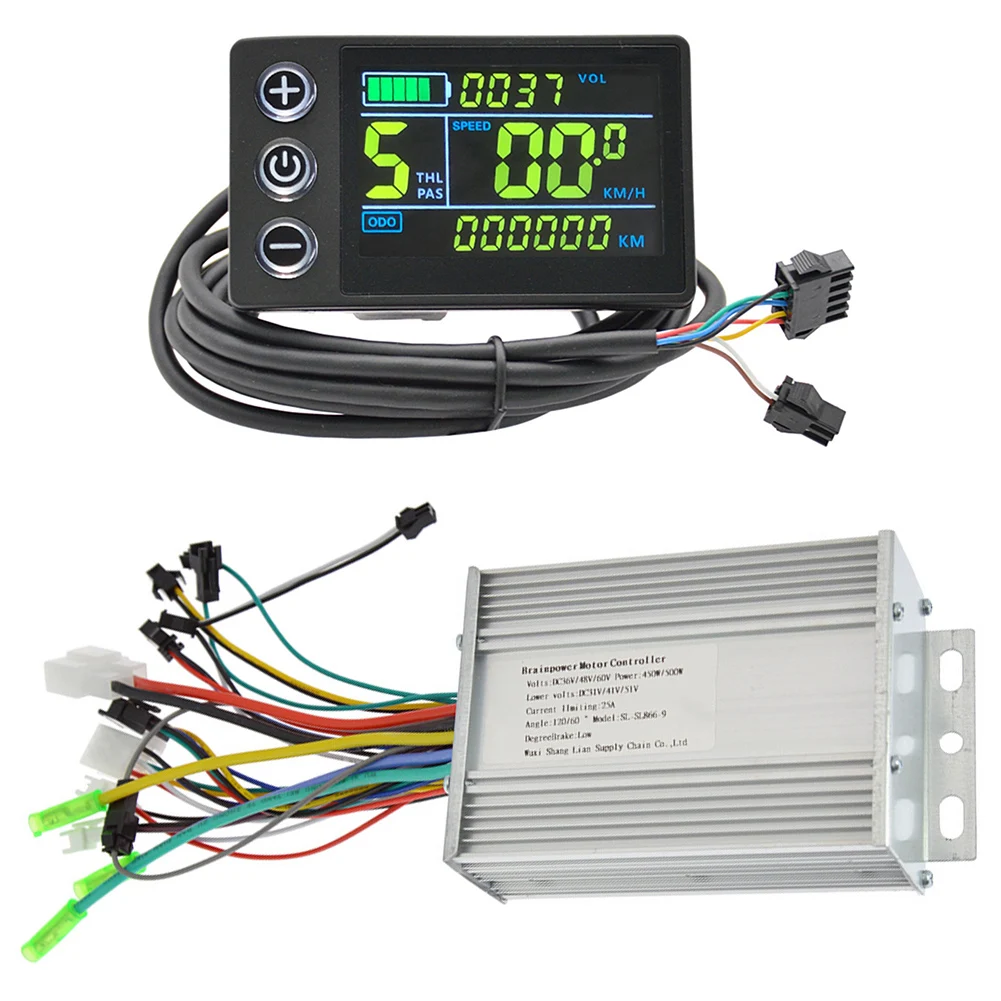 Compact Design Electric Bicycle Controller Kit with S866 Color Screen ABS Shell LCD Colorful Display 500W Power Output