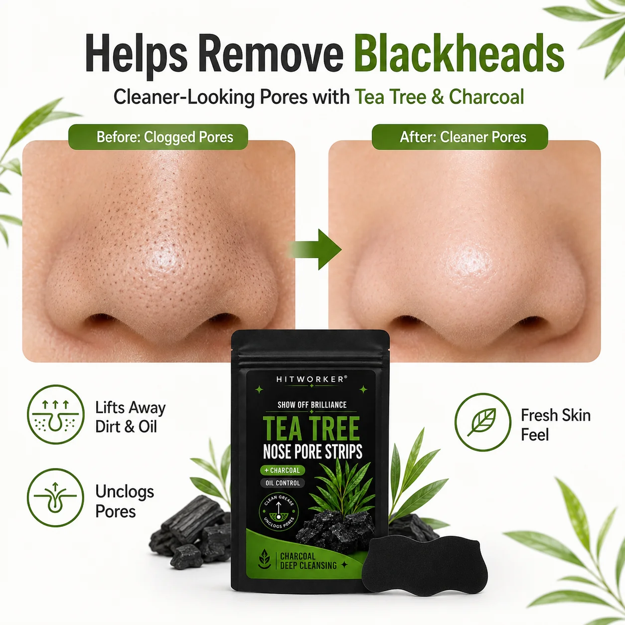 Picture 5: 20pcs Blackhead Nose Strips Deep Cleansing Nasal Patch Remove Dirt Shrink Pores