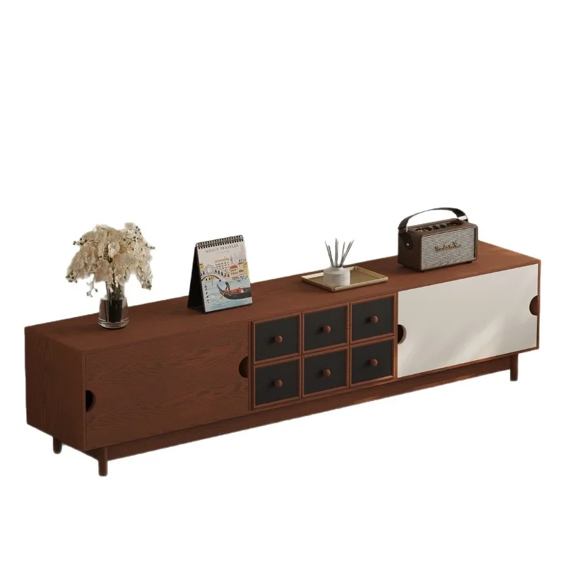 Medieval Bauhaus dopamine color matching solid wood chest of drawers