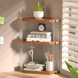 3-Tier Bathroom Shelf Corner Countertop Storage Kitchen Acrylic Rack Vanity Tray Space Saving Makeup Organizer Bath Accessories