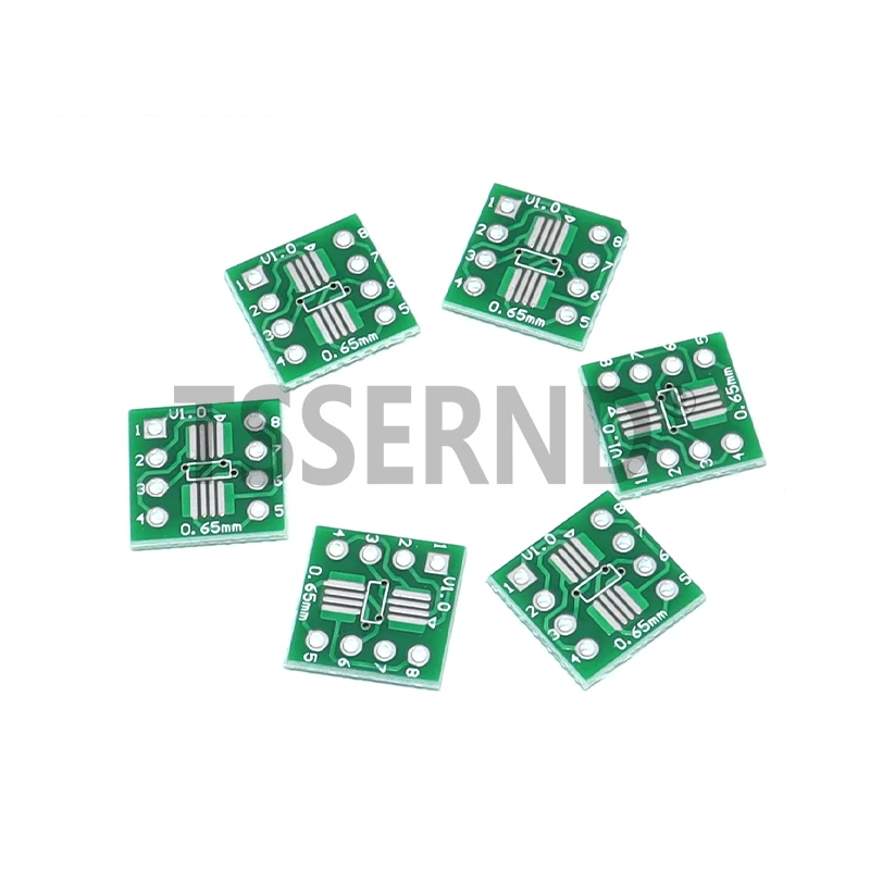 20PCS TSSOP8 SSOP8 SOP8 to DIP8 Transfer Board DIP Pin Board Pitch Adapter