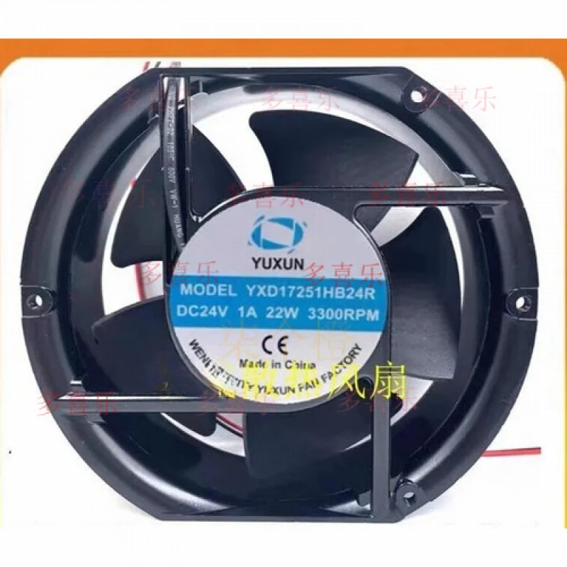 WW   FOR YUXUN YXD17251HB24R 17251 DC24V 1A 22W 17.2CM Cabinet Cooling Fan