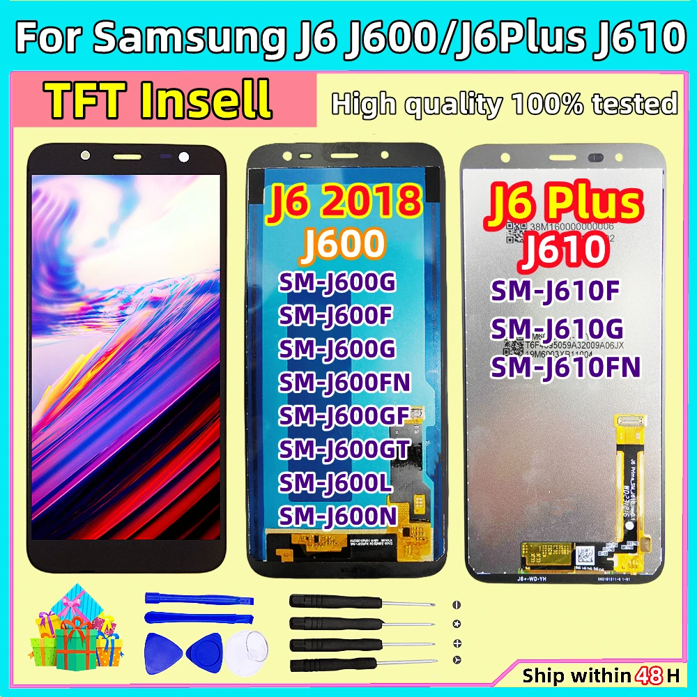 ORG J6+ LCD do Samsung Galaxy J6 Plus J610 J610F J610FN Wymiana ekranu LCD do Samsung J6 2018 J600 J600F Lcd