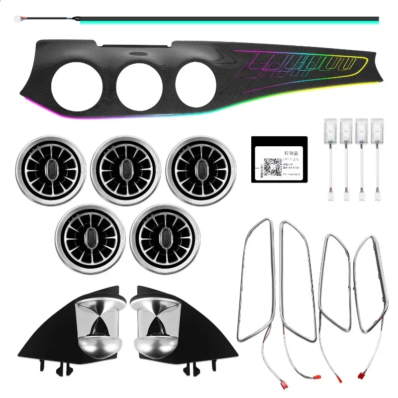 Upgrade 64 Color LED Car Interior Ambient Light refer to Mercedes Benz CLA W117 GLA W156 X156 Accessories Decoration