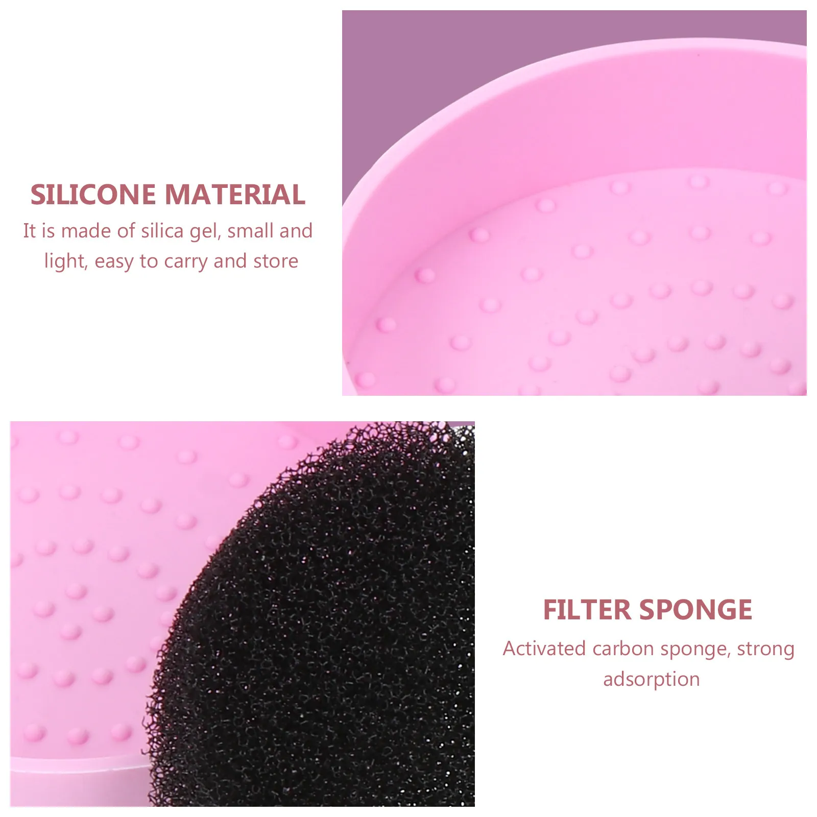 4Pcs Compact Brush Cleaning Box Sponge for Travel Home Office Eye Shadow Brush Cleaner Without Water Or Soap Eco