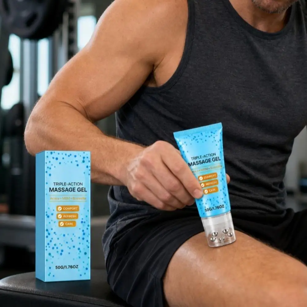 Refreshing Stretch Massage Gel Soothing Muscle Care Easy Absorption Sports Muscle Soothing Massage Gel with Roller Ball