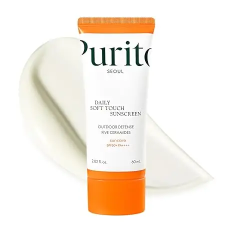 Protector Solar Facial PURITO Daily Soft Touch 60ml, Sin Aceite, Protección UVA y UVB, Ligero