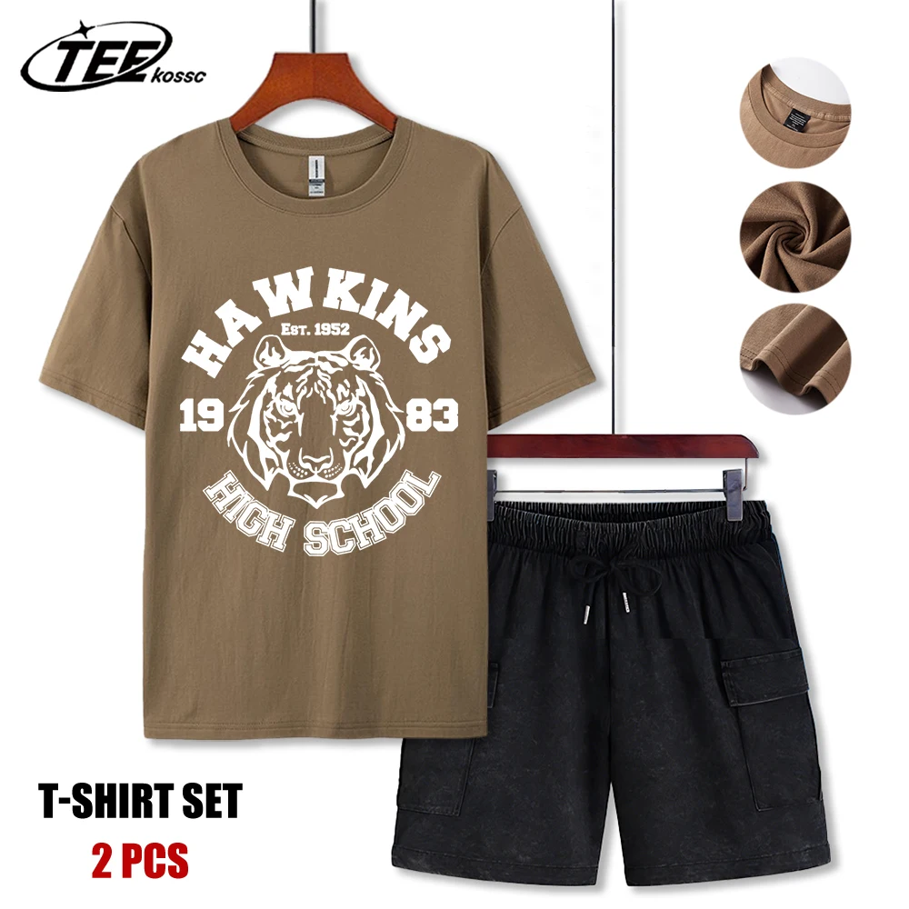 

Hawkins 1983 High School Man T-Shirt Summer Loose Short Sleeve O-Neck Cotton T Shirts Trendy Unisex All-Match Clothes Suit
