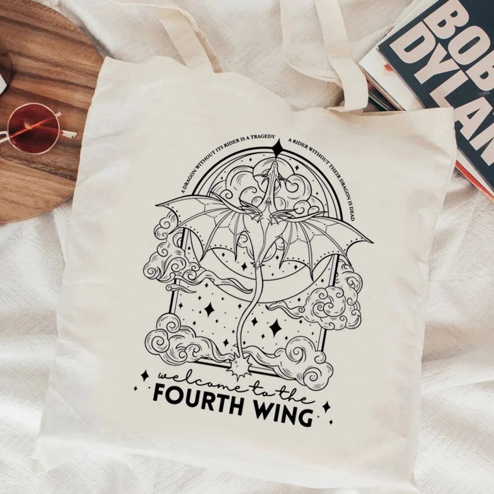 Fourth Wing shopping bag bolsa tote shopping shopper reusable canvas bag bolsas ecologicas shoping sacolas