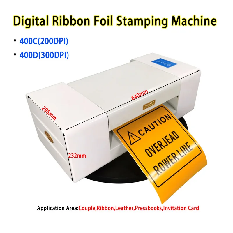 

400W Foil Stamping Printer 400C Digital Ribbon Foil Press Printing Equipment 250/300mm Resolution 200DPI For PVC Paper 110V 220V