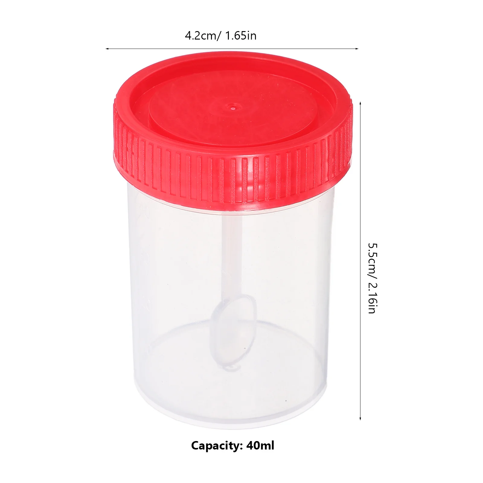 50 pcs Stool Sample Cup Leak-Proof Spiral Cover Specimen Container For Lab Testing Pathology Histology Cytology Medical Sample