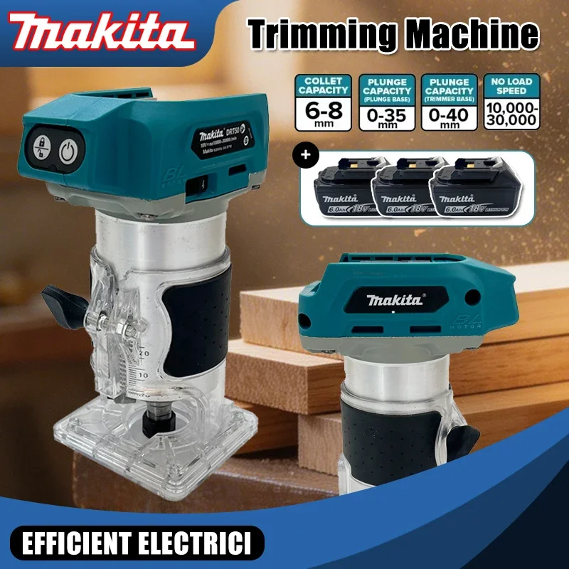 

Makita DRT50 Cordless Trimmer Rechargeable Trimming Machine Brushless Slotting Tool Milling Woodwork Engraving Machine