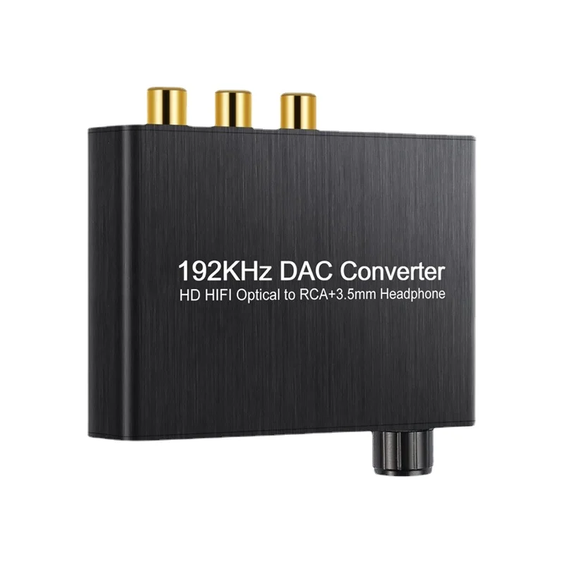 Digital to Analog Audio Decoder 5.1 Channel Coaxial Fiber to 3.5 Audio DAC Converter