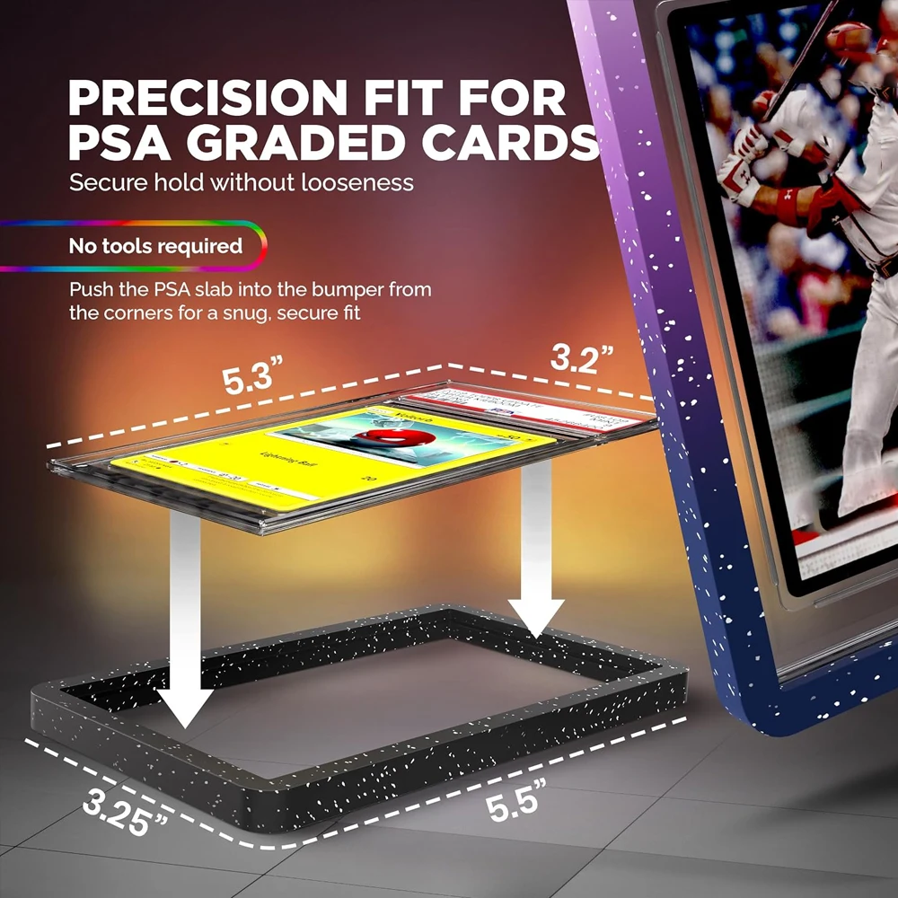 Mehrfarbige Gradierte Kartenhüllen für PSA 35PT, Harter TPU-Rahmen-Schutz, Ideal für PTCG-Sammelkartenkollektionen – Detail 1