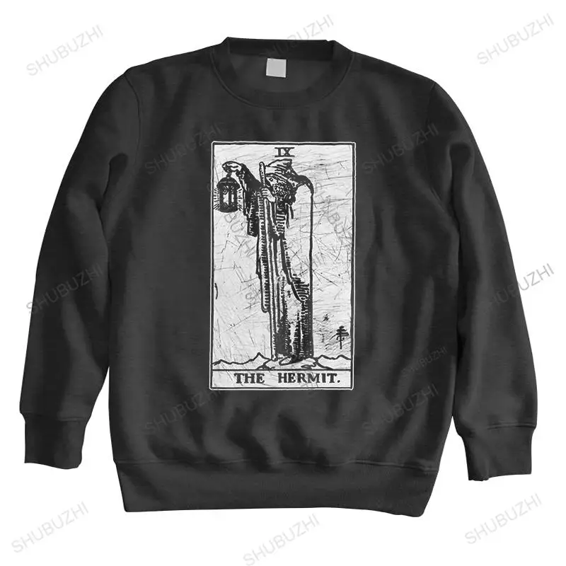 The Hermit Tarot Card sweatshirt Major Arcana Fortune Telling Occult hoody for Men Cotton long sleeve hoodie Tops Gift Merch