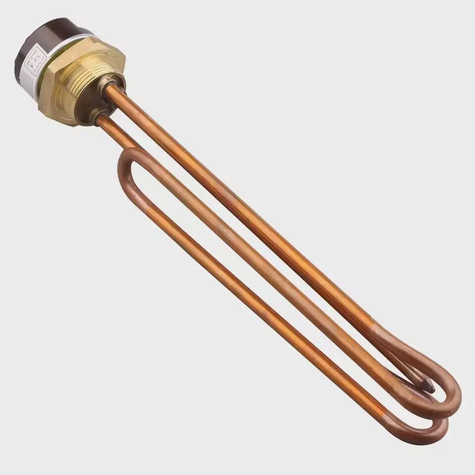 DN32 Electric Water Heater Element 220V Thermostat Temperature Control Switch Heating Element 1.2KW 1.5KW 2KW 3KW Full Copper