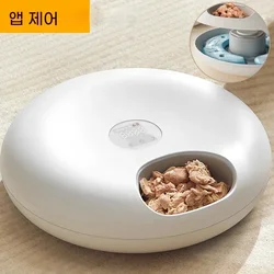 Distributeur automatique de nourriture pour animaux de compagnie, 6 repas, distributeur intelligent de nourriture pour chats, accessoires de distribution de croquettes humides et sèches