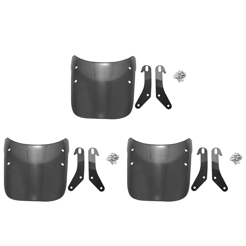 

3X Motorcycle Headlight Fairing Windshield Windscreen Compatible For Triumph Bonneville 2001-2017,T100 2003-2017(Smoke)
