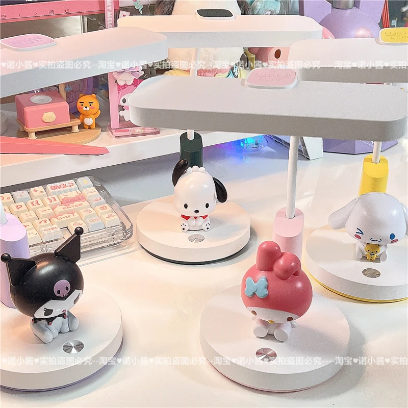 Sanrio Kuromi Melody LED Folding Table Lamp Reading Light Touch Night Lights Lamp for Bedroom Lamps for Bedroom Book Light Usb